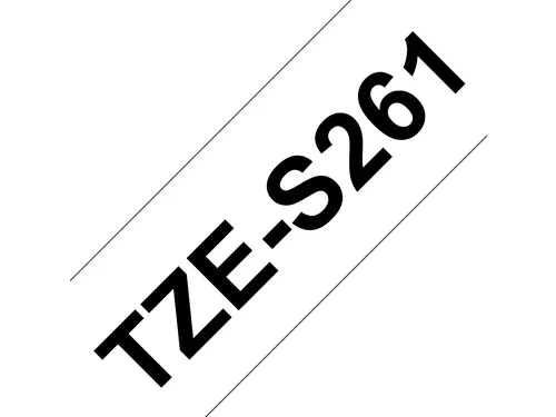 Brother TZe-S261 labeltape zwart op wit – sterk klevend - breedte 36