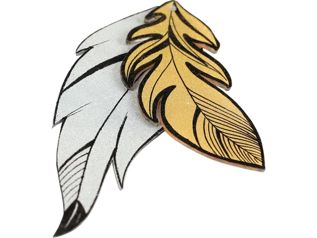 Plastique dingue étui de 4 feuilles 2x doré 2x argenté