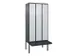 locker voor scheiding van kleding,HxBxD 2120x900x815mm,3vak