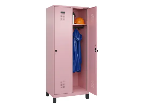 locker,HxBxD 1950x800x500mm,2vak,vak B 400mm,draaigrendel,voeten
