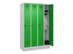 locker,HxBxD 1950x1200x500mm,4vak,vak B 300mm,draaigrendel,sokkel
