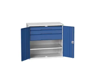 universele kast,HxBxD 1000x1050x550mm,1xStalen bodem,3lade(n) - 1