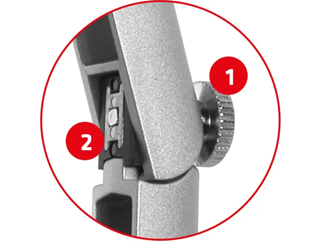 Compas à réglage rapide Aristo Topline Noir/Blanc avec adaptateur