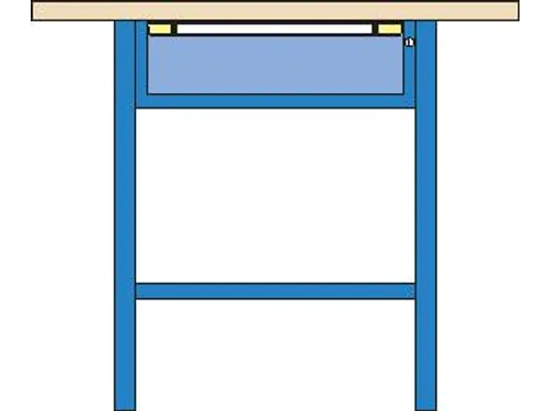 werkbank,HxBxD 845x1000x700mm,multiplexblad,RAL7035,front RAL7035