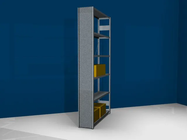 paroi latérale,p. rayonnage sans boulons,HxP 2500x300mm,galvanisé