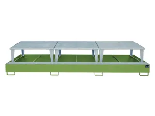 opvangbak,v. 3xIBC,opvangvol. 1000l,HxBxD 780x3850x1460mm - 1