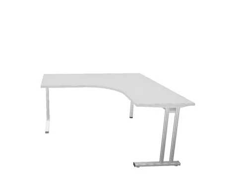 bureau in vrije vorm,HxBxD 740x1600x1600mm,vrije vorm,MP-lichtgrijs