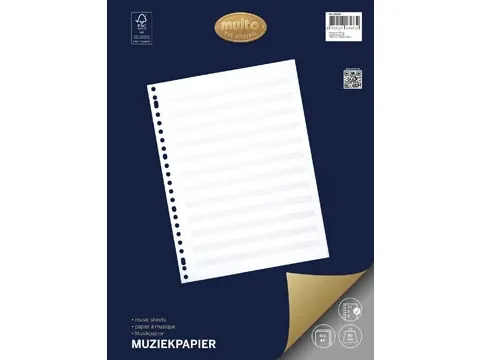 muziekpapier A4 23-gaatsperforatie 50 vel 90 gram