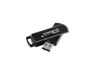 USB stick 3.0 Integral Secure 360 USB-A 128GB zwart - 1