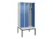 locker met bank,voor scheiding van kleding,HxBxD 2120x900x815mm,3vak