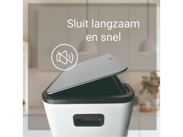 Afvalbak Desq 6053.01 pedaalemmer 40 liter RVS Wit