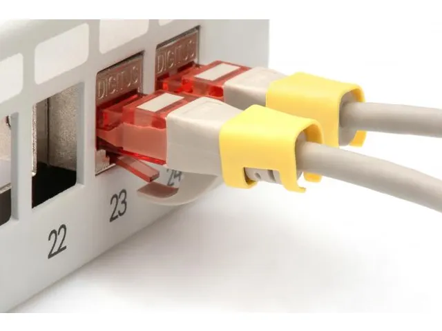 Kleurclips voor RJ45-kabels Geel verpakking van 100 stuks