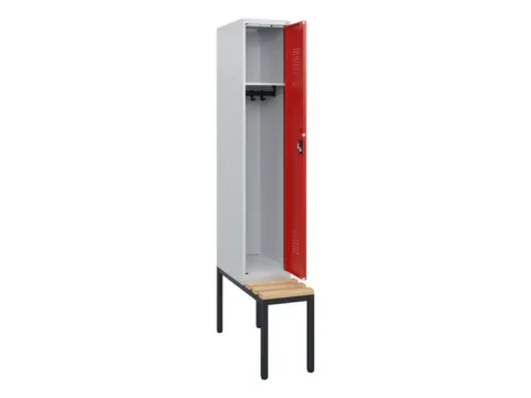 locker met bank,HxBxD 1950x300x815mm,1vak,vak B 300mm,cilinderslot
