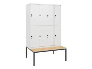 Dubbeldekse dekenkist,HxBxD 1950x1200x815mm,4x2vak.,vak B 300mm - 1