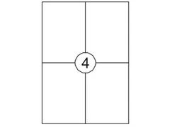 Etiket Rillstab 105x148mm A6 Wit 400 Stuks