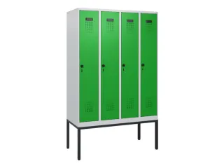 schoollocker,HxBxD 1950x1200x500mm,4vak,vak B 300mm,draaigrendel - 2