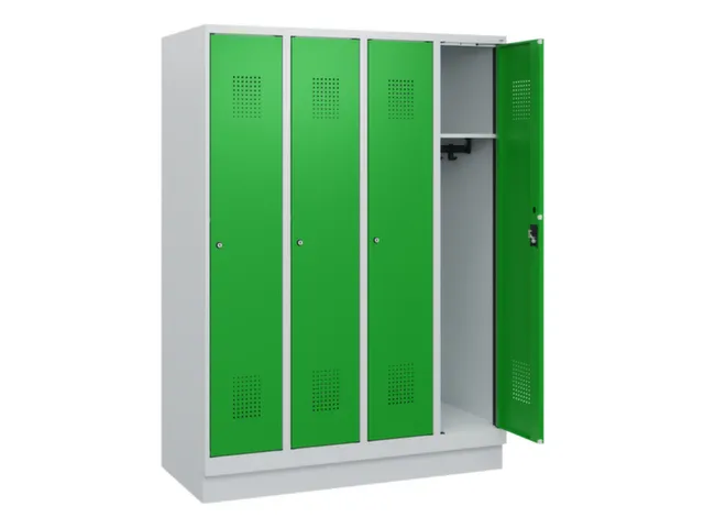 schoollocker,HxBxD 1630x1200x500mm,4vak,vak B 300mm,cil.-slot,sokkel