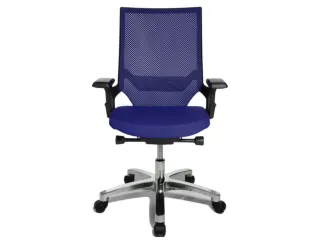 Bureaustoel Blauw Zitting H X B X D 420-550X 480X 460Mm Synchroonmecha - 2