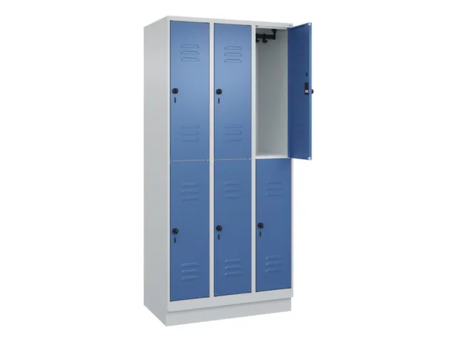 dubbeldekse locker,HxBxD 1950x900x500mm,3x2vak.,vak B 300mm