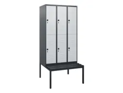 Dubbeldekse dekenkist,HxBxD 1950x900x815mm,3x2vak.,vak B 300mm