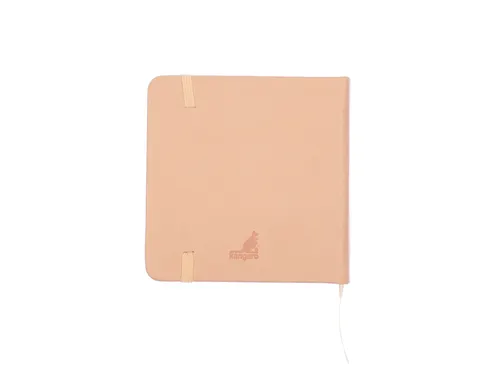 Schetsboek Kangaro 12x12cm oud roze PU hardcover 80 blad 140 grams roo