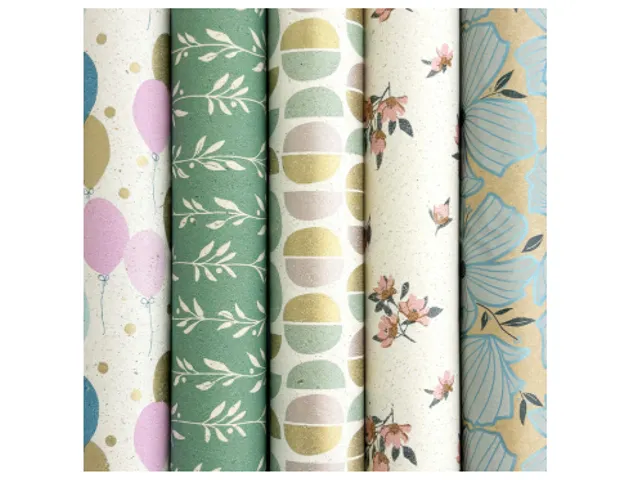 Papier cadeau Rotolux Rosie 200x70cm assorti