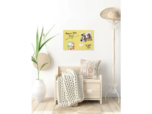 Glas Magneetbord Sigel Artverum mat pastelgeel 60x40cm