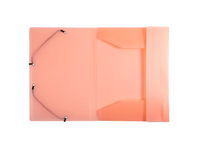 Elastomap 3kl PP A4 Chrom Pastel Koraal