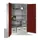 universele kast,HxBxD 1950x1200x800mm,romp RAL7035,front RAL3003
