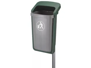 Kunststof buitenafvalbak 50 Liter Grijs - 1