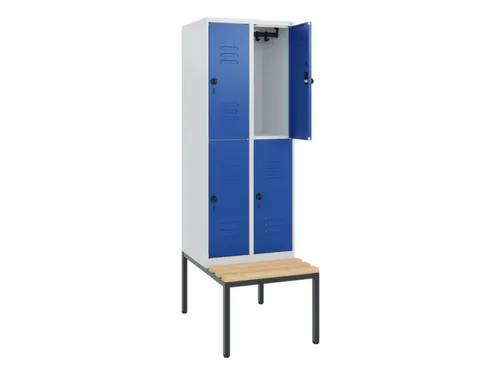 Dubbeldekse dekenkist,HxBxD 1950x600x815mm,2x2vak.,vak B 300mm