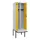 locker met bank,voor scheiding van kleding,HxBxD 2120x600x815mm,2vak