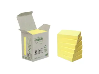 Memoblok 3M Post-it 653 38x51mm recycled geel - 1