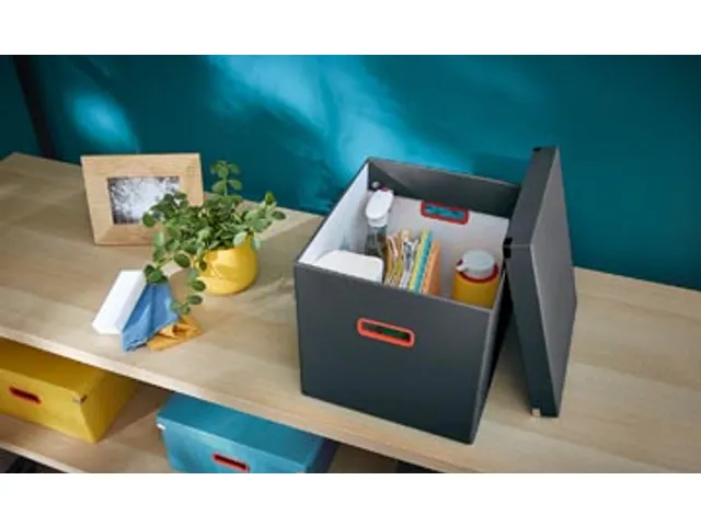 Cosy Click & Store cube boîte de classement grande, gris