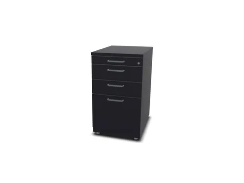 Staand Ladeblok 720x430x600mm 2 Laden 1 Materiaallade Cc-Zwart