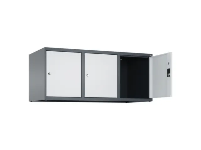 opzetkast,v. locker,3vak.,vak B 400mm,HxBxD 500x1200x500mm,vleugeldeur