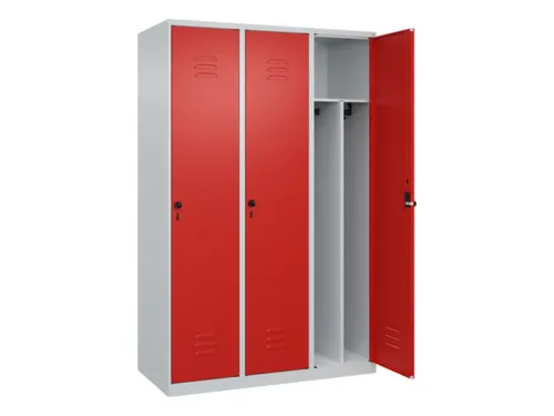locker voor scheiding van kleding,HxBxD 1850x1200x500mm,3vak