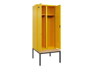 locker met bank,voor scheiding van kleding,HxBxD 2120x800x815mm,2vak - 1