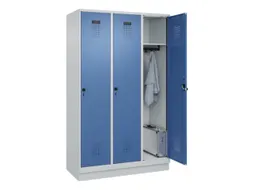 locker,HxBxD 1950x1200x500mm,3vak,vak B 400mm,draaigrendel,sokkel