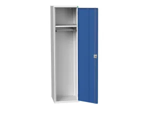 Lockerkast 2000x525x550mm 1 vak, vleugeldeur, RAL7035 + RAL5010 - 1