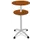 Statafel Stalen 4-Poots H 112cm Onderstel Alu Zilver Kersenhout