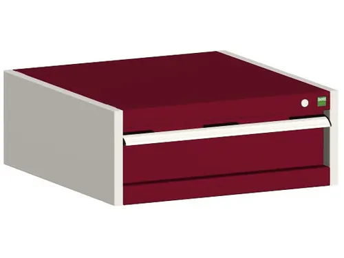 ladekast HxBxD 250x650x650mm 1lade RAL7035 front RAL3004