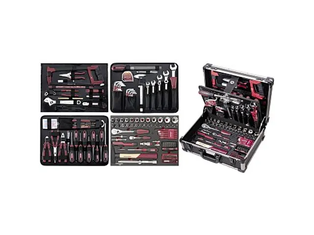 Tectake Aluminium Professionele Gereedschapskoffer 186 Delig