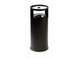 combi-asbak,HxØ 900x380mm,afvalbak inhoud 75l,romp staal zwart,blusko