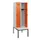 locker met bank,HxBxD 1950x600x815mm,2vak,vak B 300mm,draaigrendel