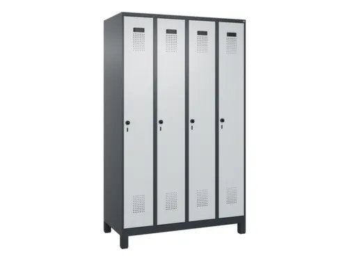 locker voor scheiding van kleding,HxBxD 1950x1200x500mm,4vak
