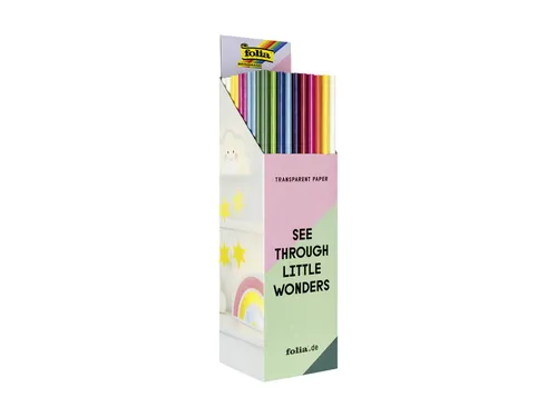 Transparant papier Folia 70x100cm 42gr assorti kleuren