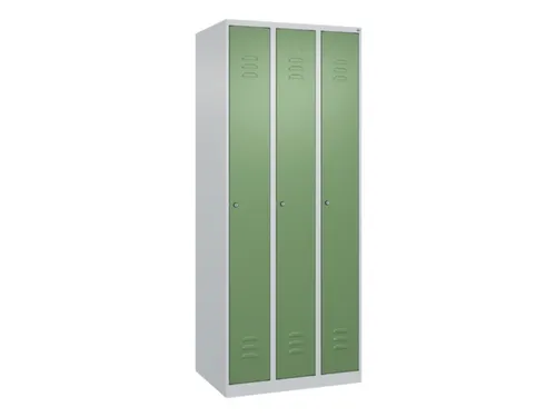locker,HxBxD 1850x750x500mm,3vak,vak B 250mm,cil.-slot,staand op vloer