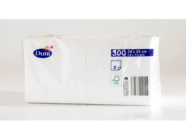 Duni Servet 25x25cm 2-laags Wit 8x300 stuks
