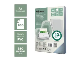 Voorblad Fellowes A4 Pvc 180 Micron Transparant - 6
